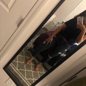 Ripped lowrise jeans